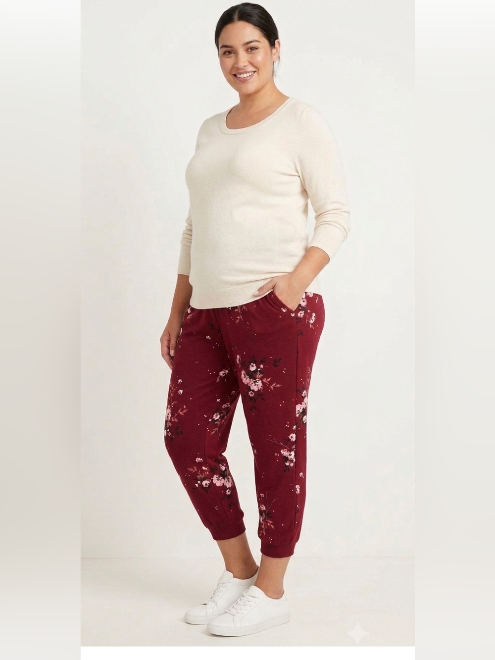 Torrid Ponte Jogger Pants Maroon Red Size 1 (14/16) NWT Stretch Plus Size